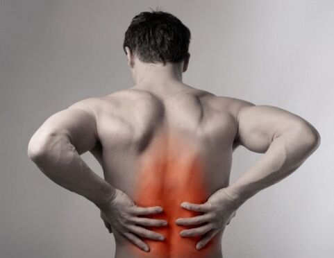 bolesť chrbta u mužov