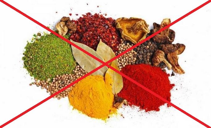 V prípade cervikálnej osteochondrózy je potrebné vyhnúť sa používaniu pikantných korenín.