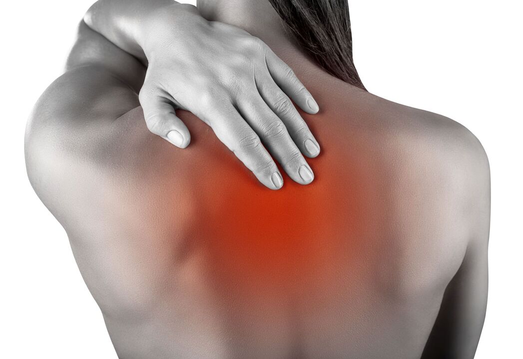 bolesť chrbta v dôsledku osteochondrózy